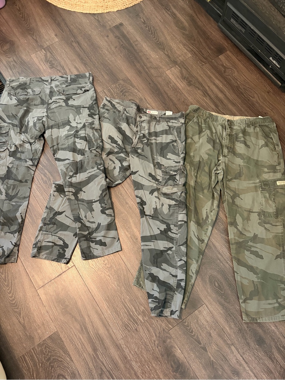 Lot of 3 Men’s Wrangler Camo Cargo Pants 36x30